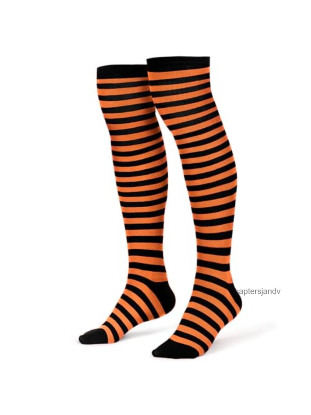 Over The Knee Striped Thigh High Stockings Halloween Costume Socks